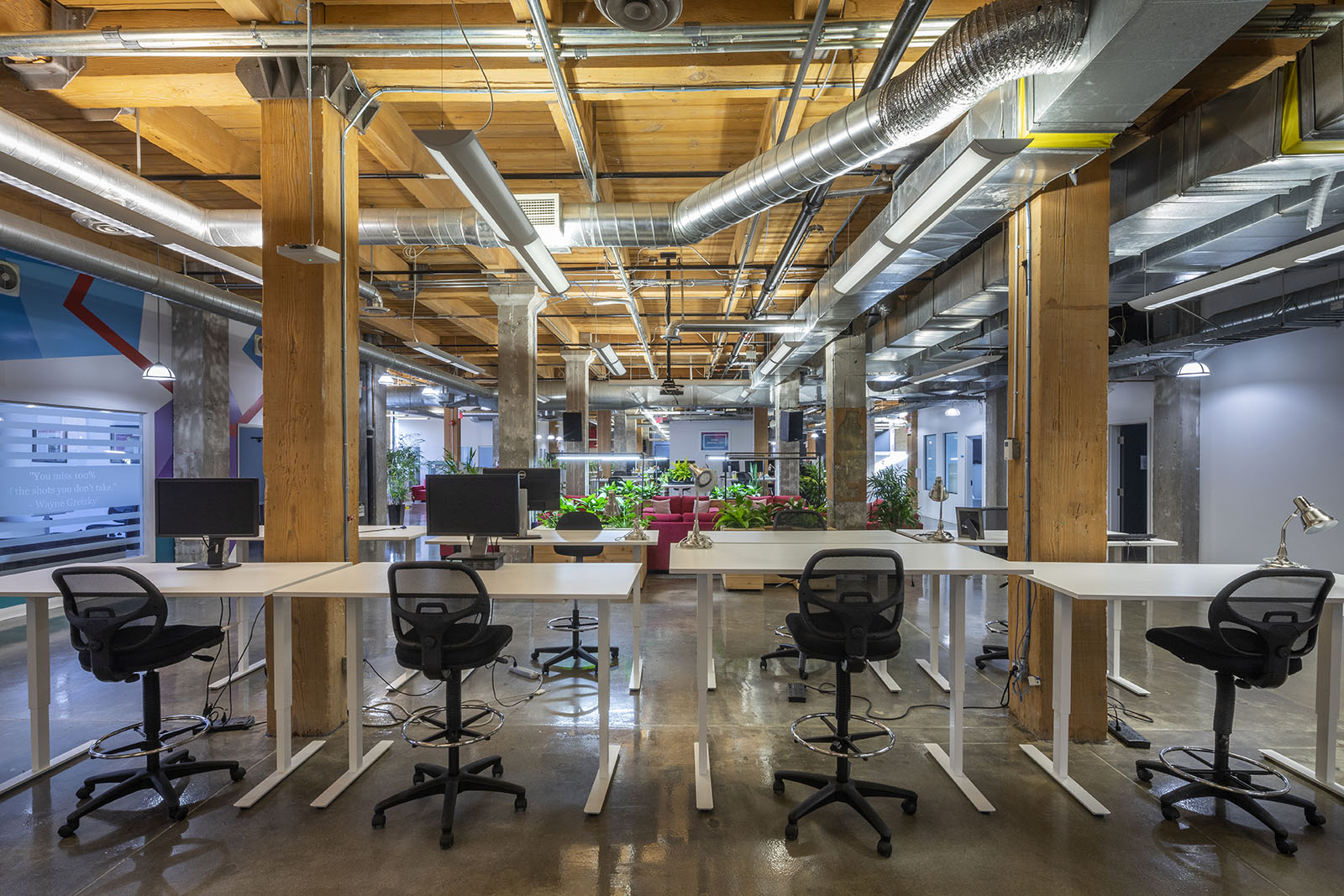 Modern office workspace captured by a commercial photographer in Toronto