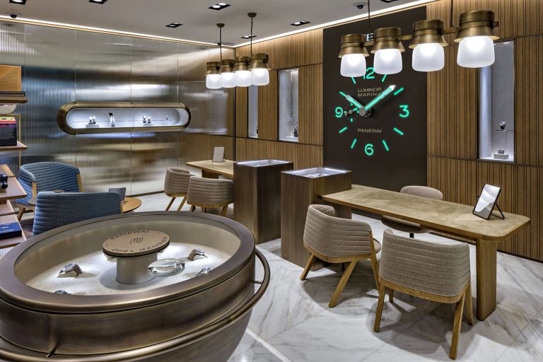 A large interior space with high-quality décor.