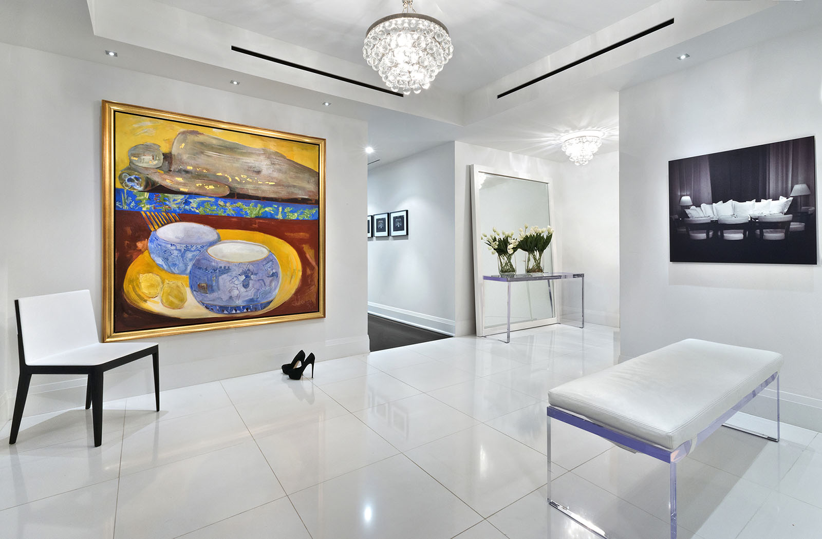 A large house with modern and chic interior style.