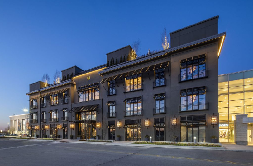 A large building with glass windows.