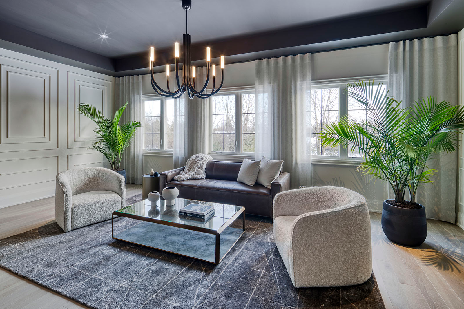 This finished living room shows the kind of result before and after renovation photography is meant to document and sell to future clients.