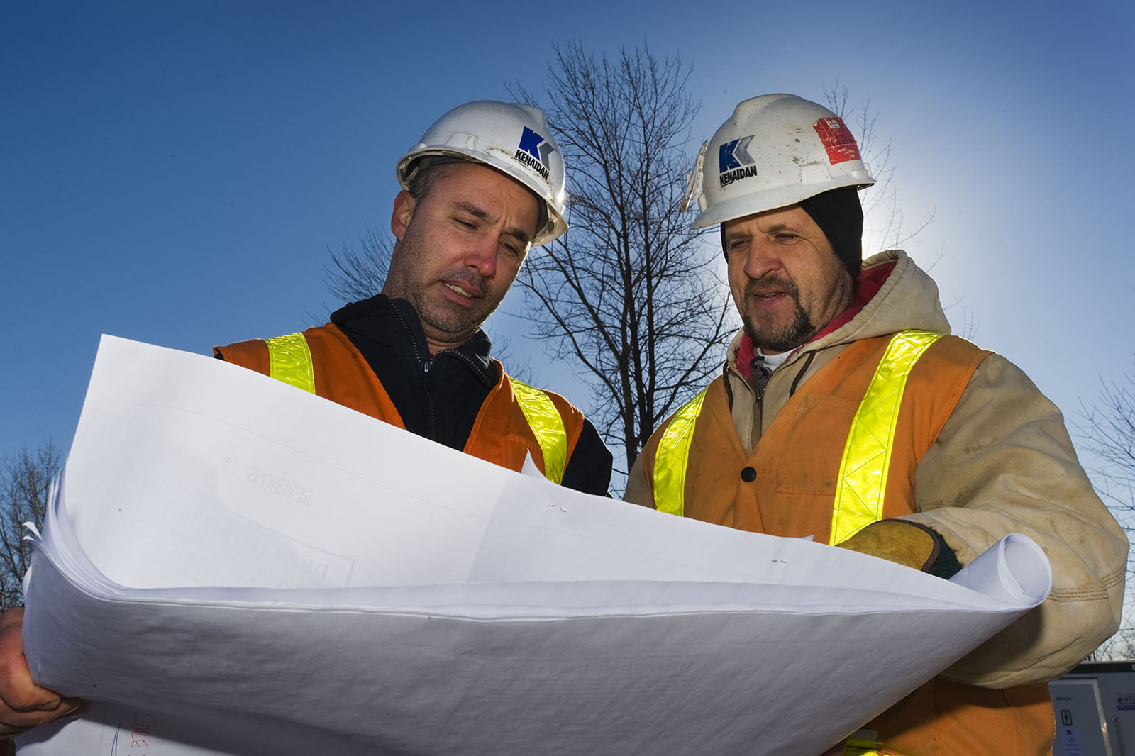 The plan on paper and the plan on site. Captured at the moment both still agree.